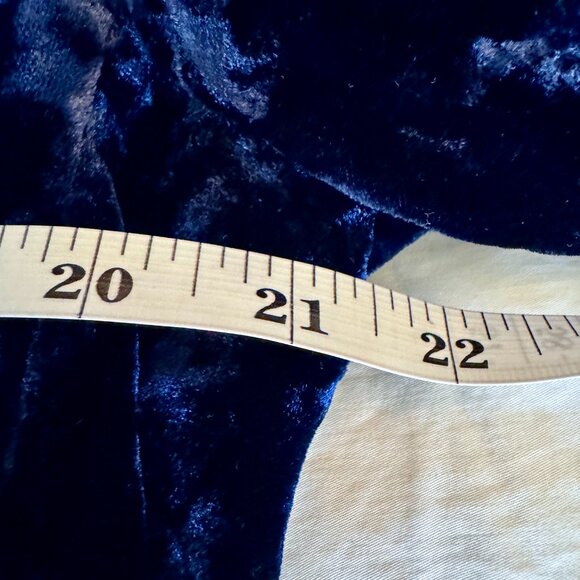 Simons Navy Blue Crushed Velvet Blazer - Picture 10 of 12